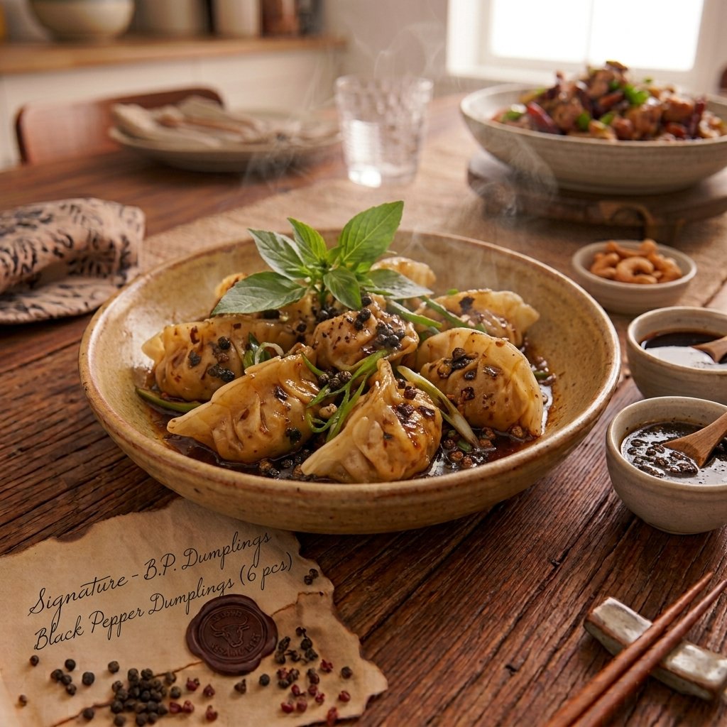 Black Pepper Dumplings (6 pcs)