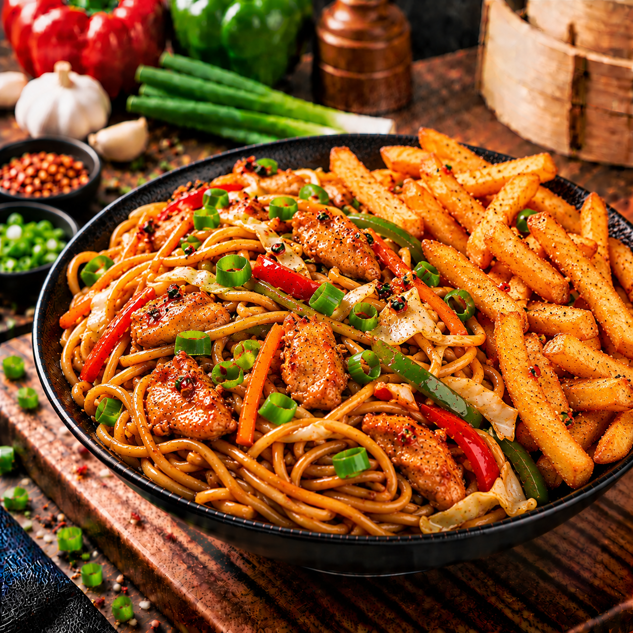 Noodles with Fries